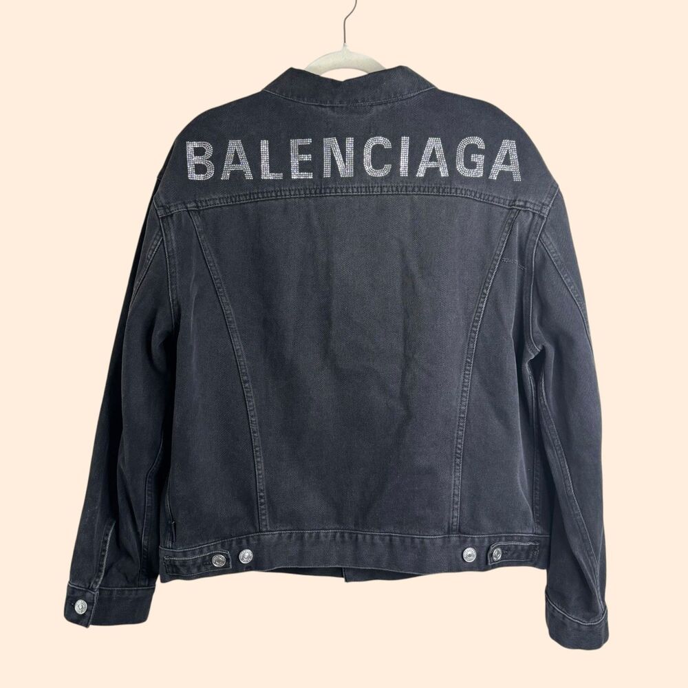 Balenciaga Rhinestone Denim Jacket